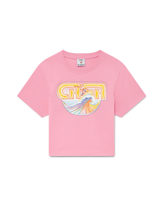 Casa Surf Cropped Short Sleeve T-Shirt | Casablanca Paris | Image 1