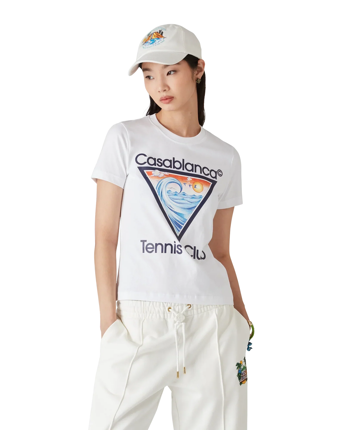 Tennis Club Icon Short Sleeve T-Shirt | Casablanca Paris | Image 4