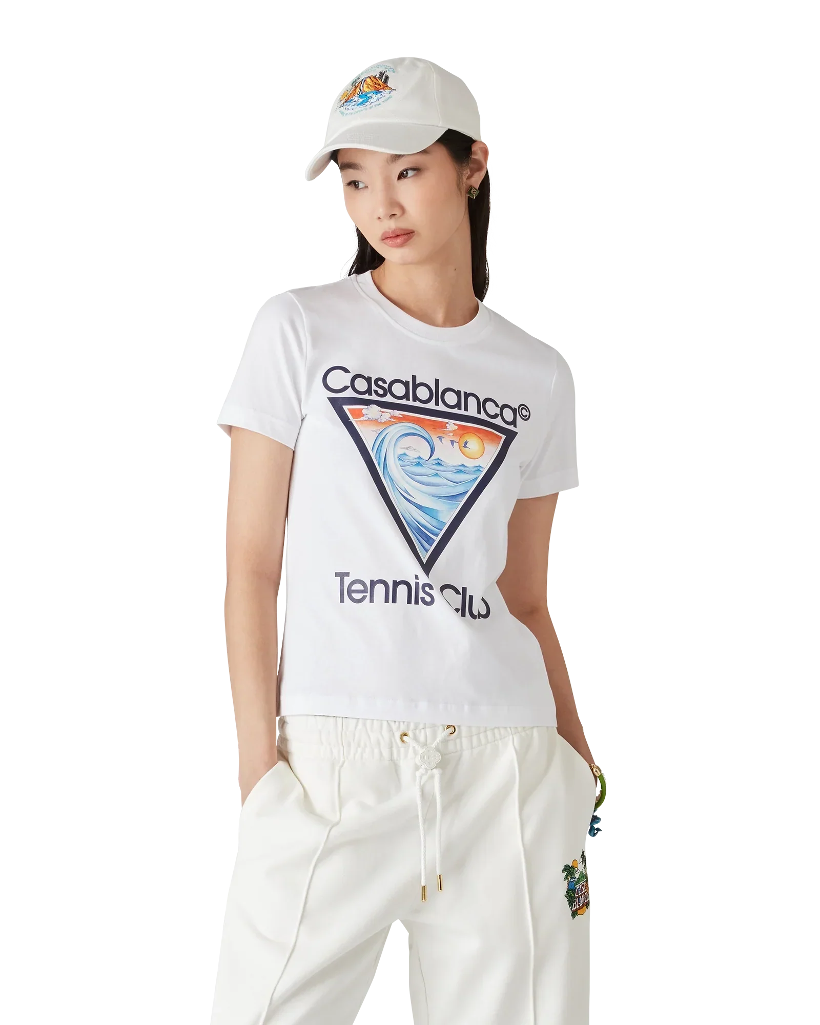 Tennis Club Icon Short Sleeve T-Shirt | Casablanca Paris | Image 4