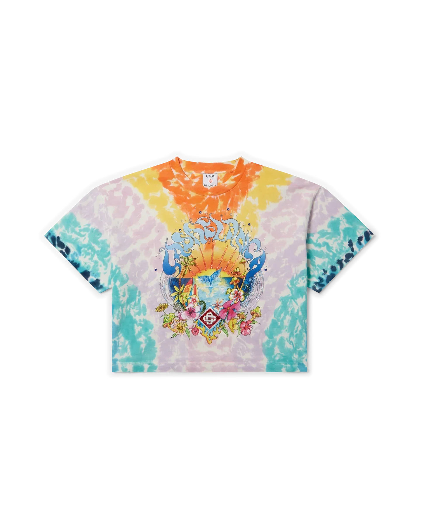 Surf Trip Tie Dye Short Sleeve T-Shirt | Casablanca Paris | Image 1