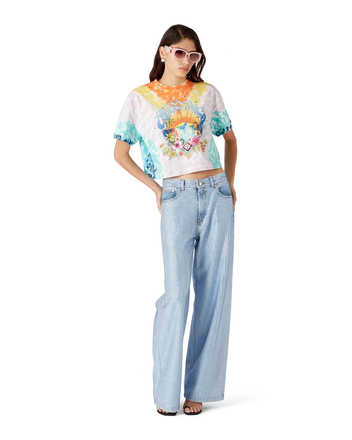 Surf Trip Tie Dye Short Sleeve T-Shirt | Casablanca Paris | Image 2