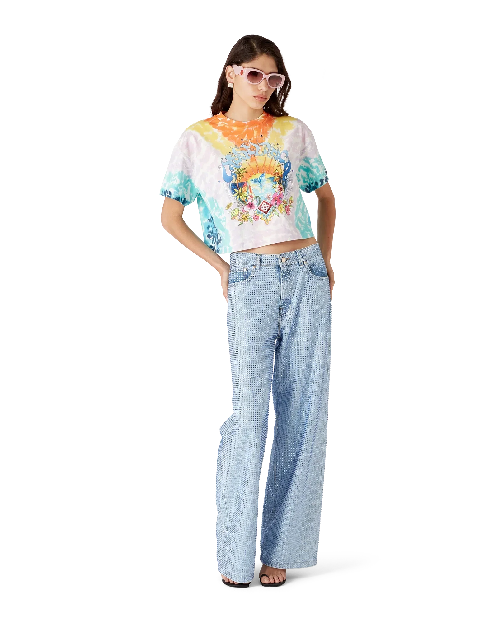 Surf Trip Tie Dye Short Sleeve T-Shirt | Casablanca Paris | Image 2