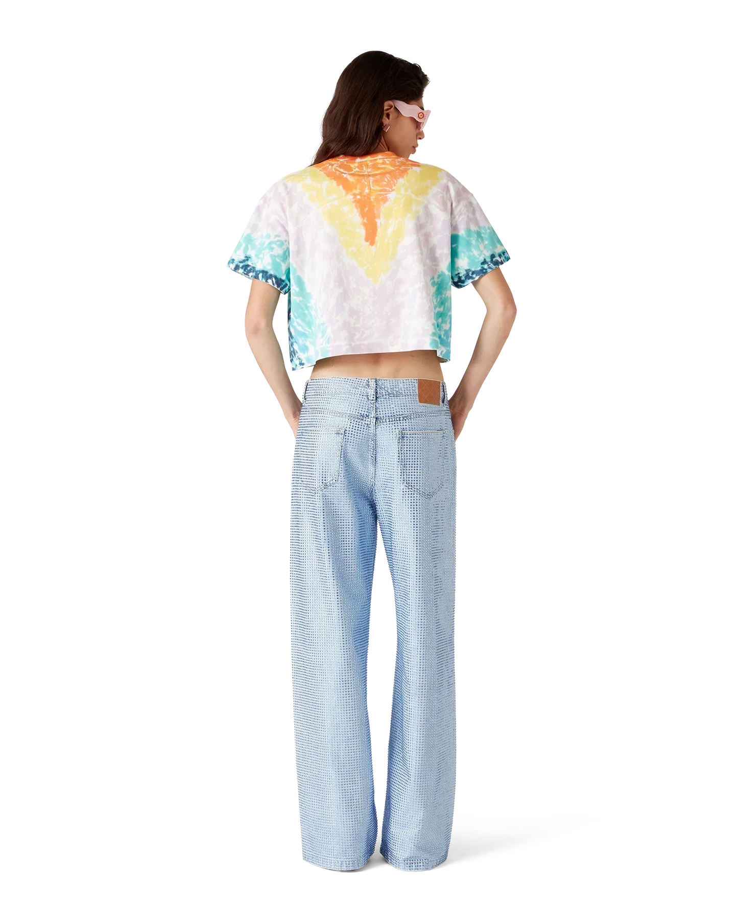 Surf Trip Tie Dye Short Sleeve T-Shirt | Casablanca Paris | Image 3