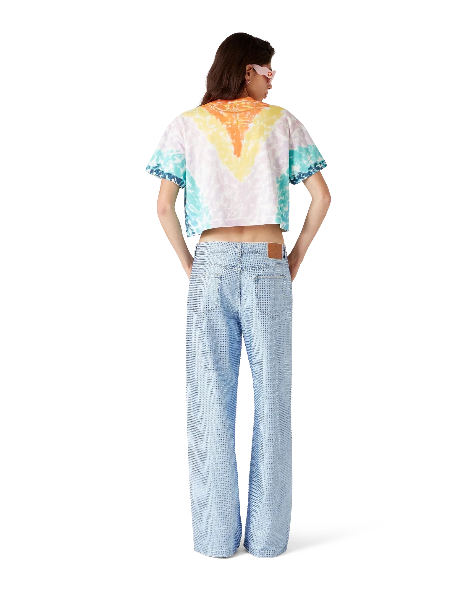 Surf Trip Tie Dye Short Sleeve T-Shirt | Casablanca Paris | Image 3