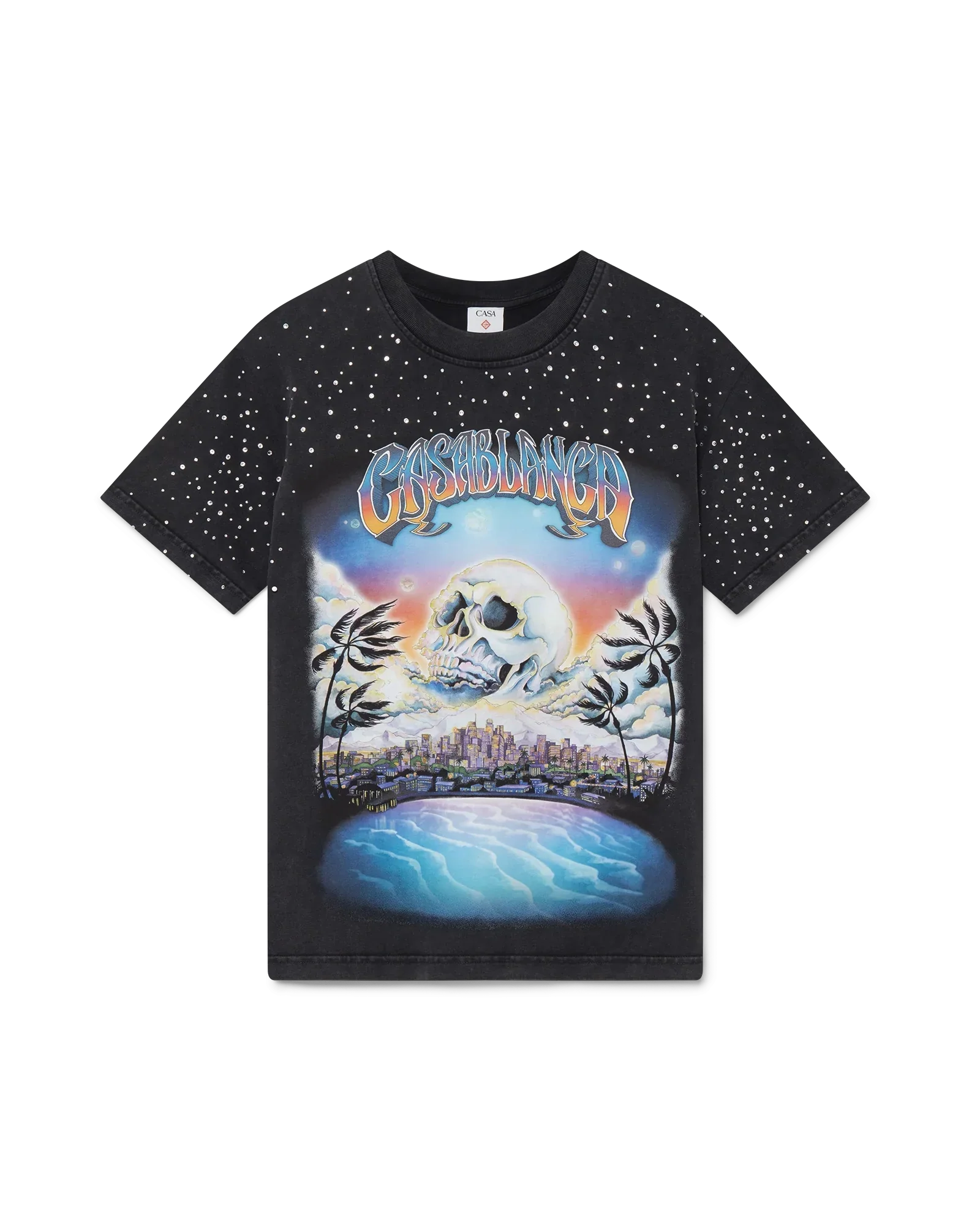 La Prémonition Crystal Embellished Short Sleeve T-Shirt | Casablanca Paris | Image 1