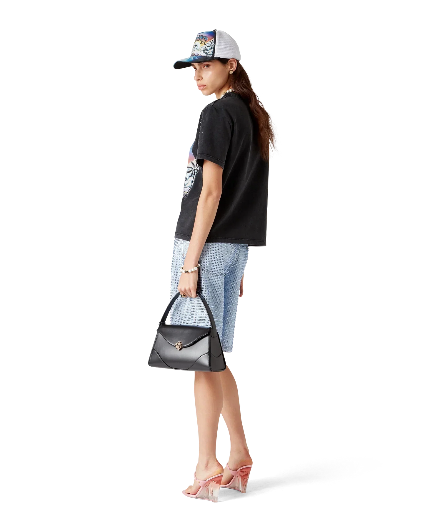 La Prémonition Crystal Embellished Short Sleeve T-Shirt | Casablanca Paris | Image 3