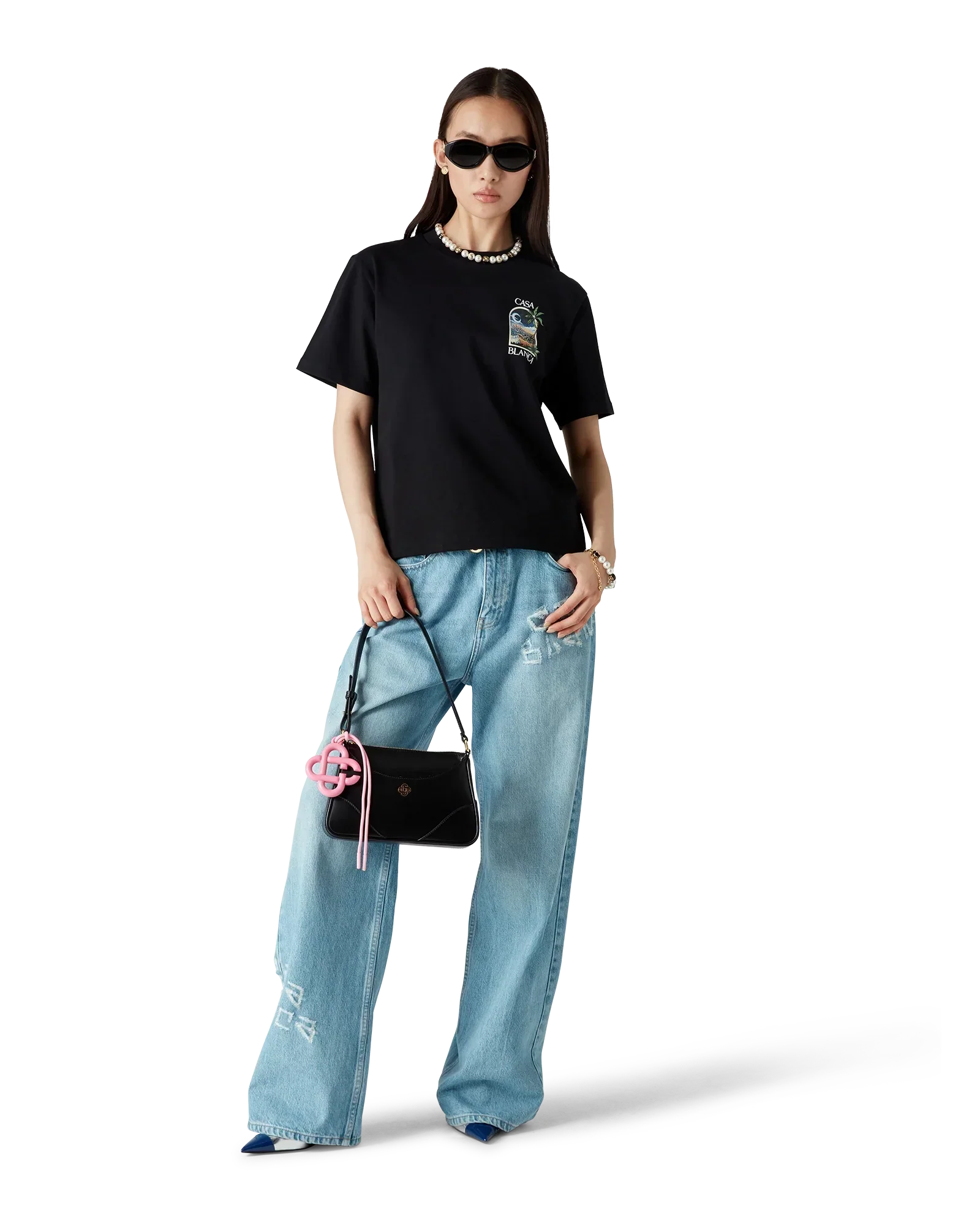 LA Nights Short Sleeve T-Shirt | Casablanca Paris | Image 2
