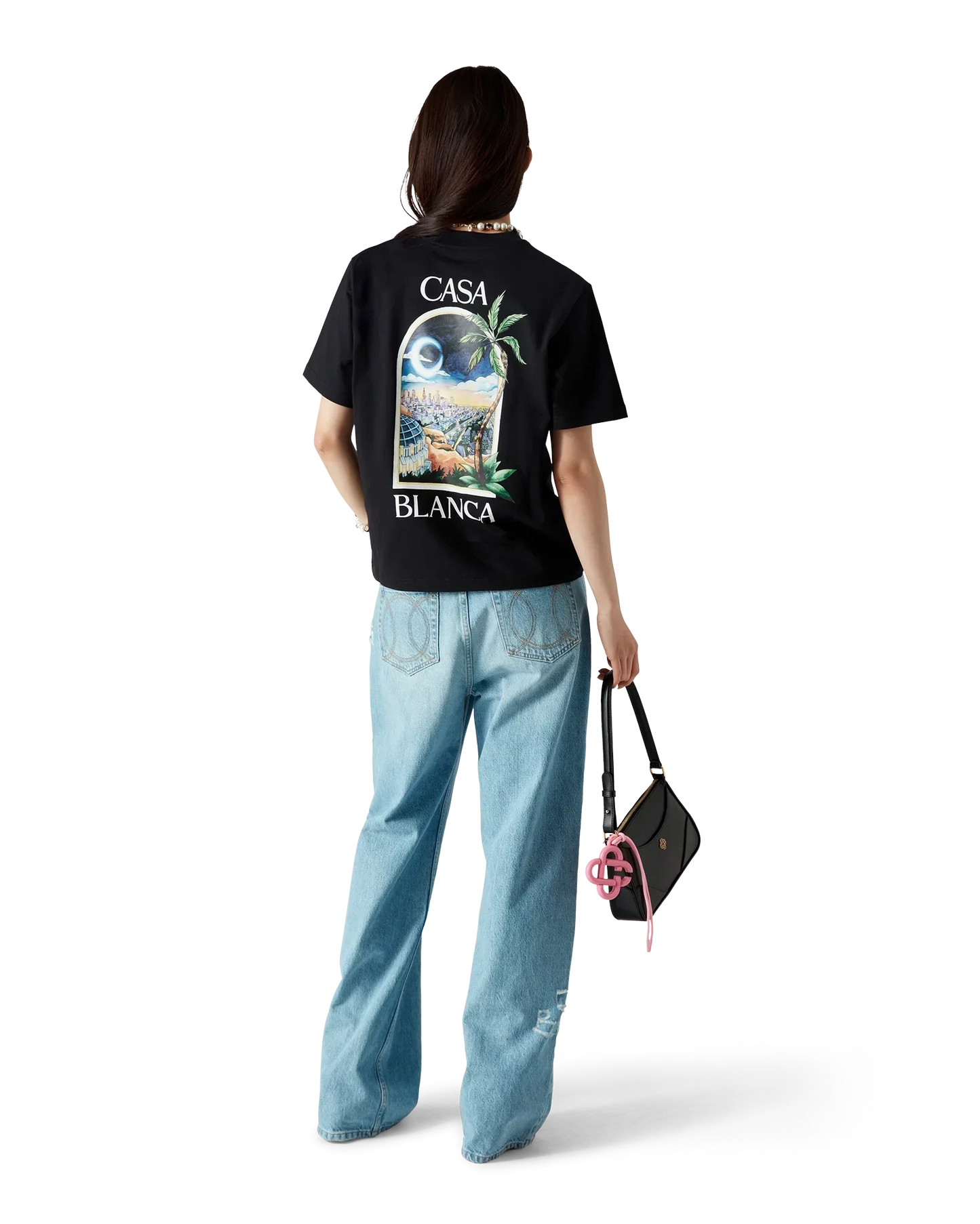 LA Nights Short Sleeve T-Shirt | Casablanca Paris | Image 3