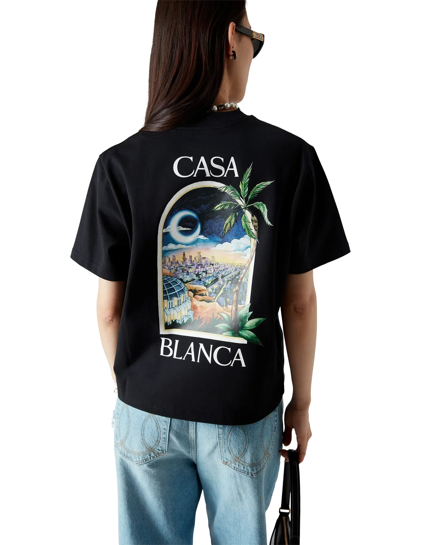 LA Nights Short Sleeve T-Shirt | Casablanca Paris | Image 5
