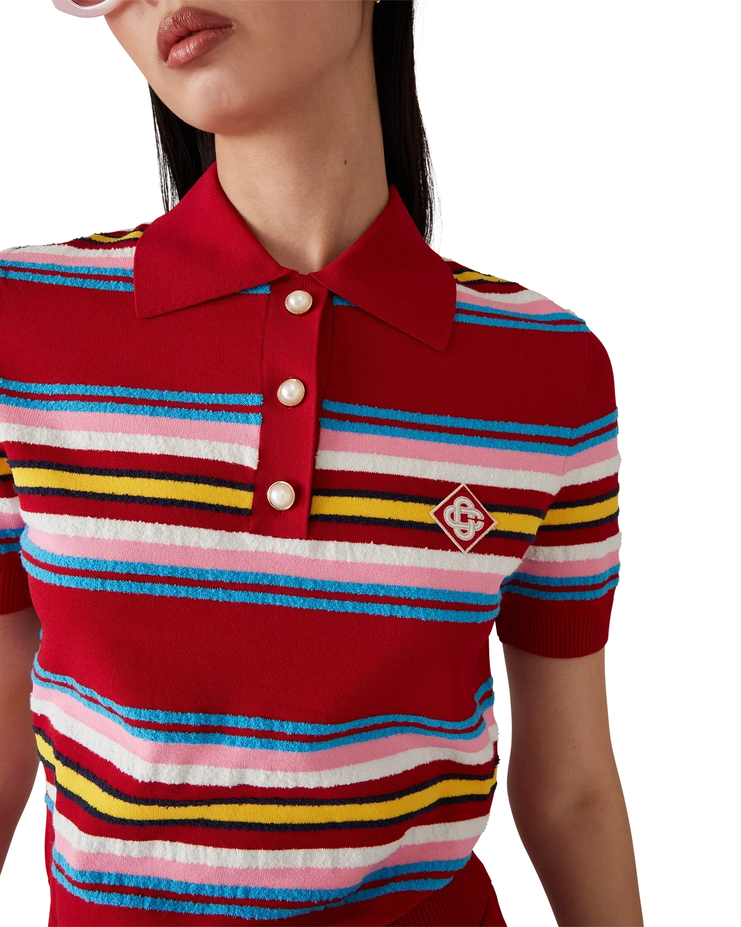 Stripe Polo Shirt | Casablanca Paris | Image 5