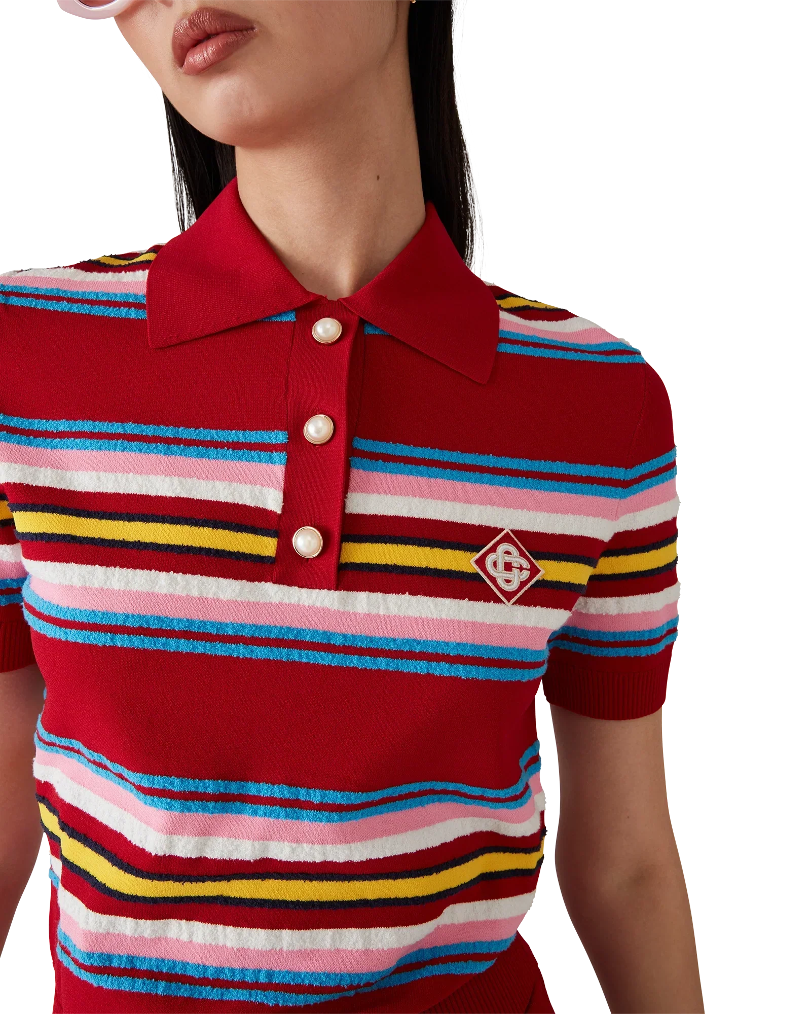Stripe Polo Shirt | Casablanca Paris | Image 5