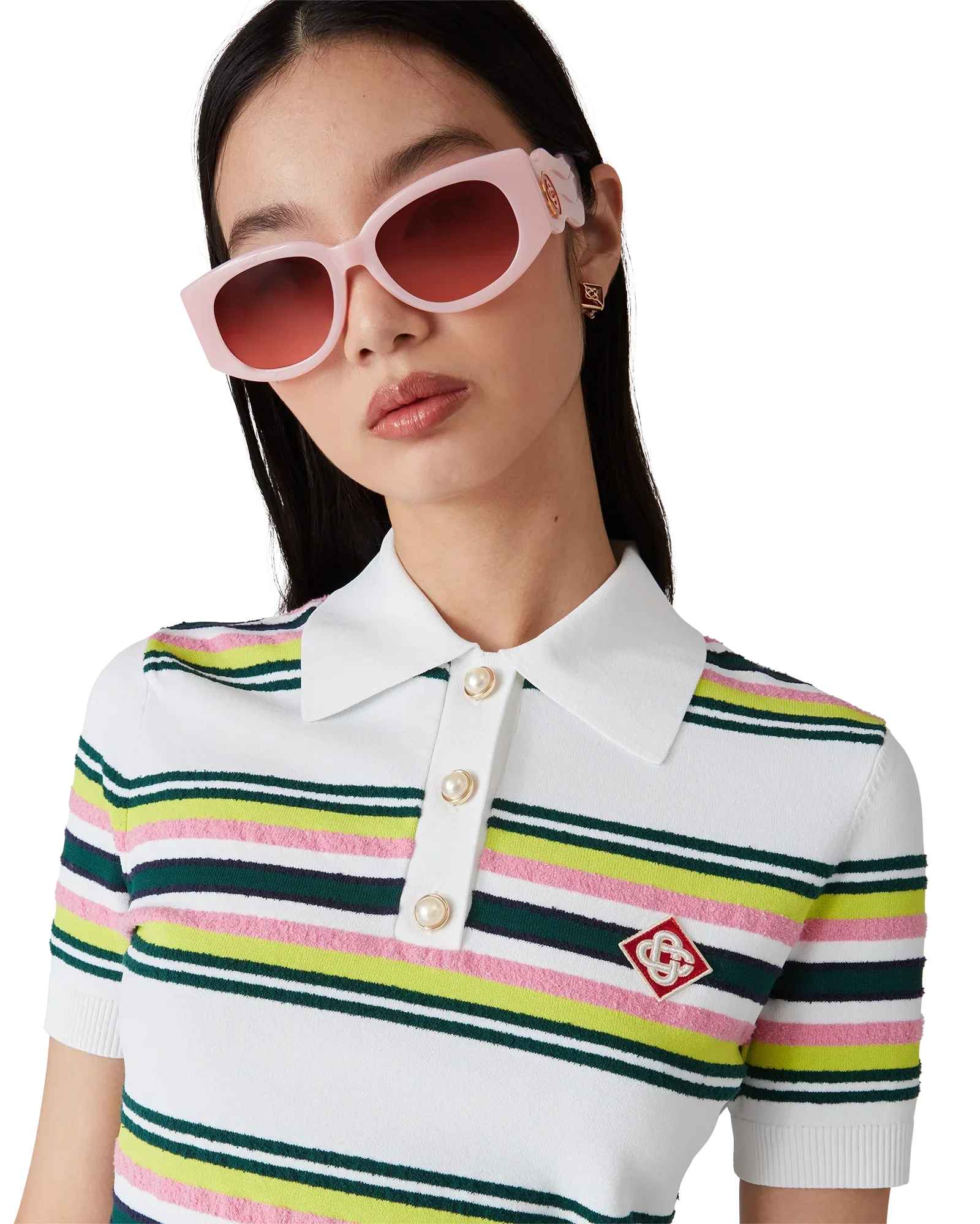 Stripe Polo Shirt | Casablanca Paris | Image 5