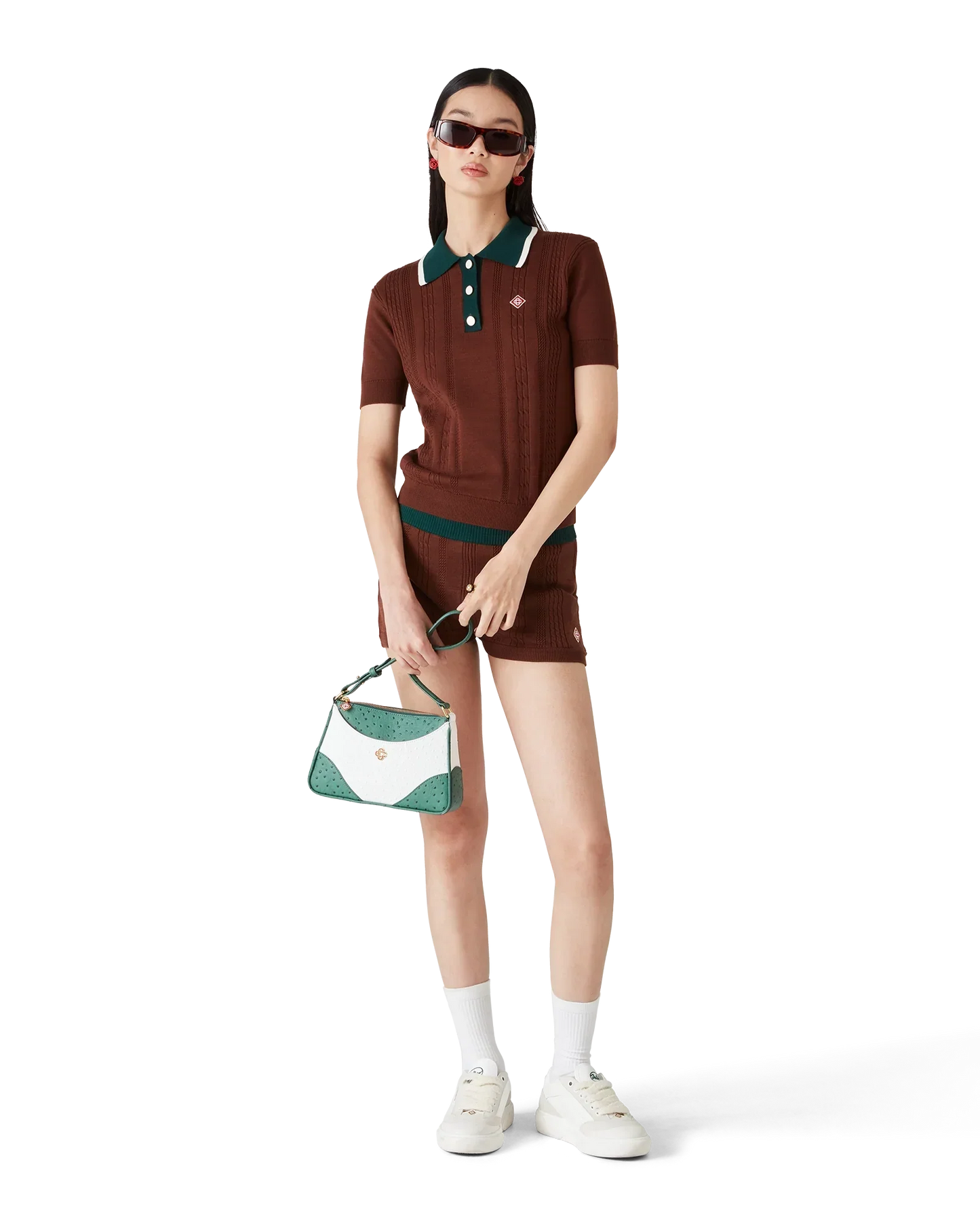 Cable Knit Polo Shirt | Casablanca Paris | Image 2