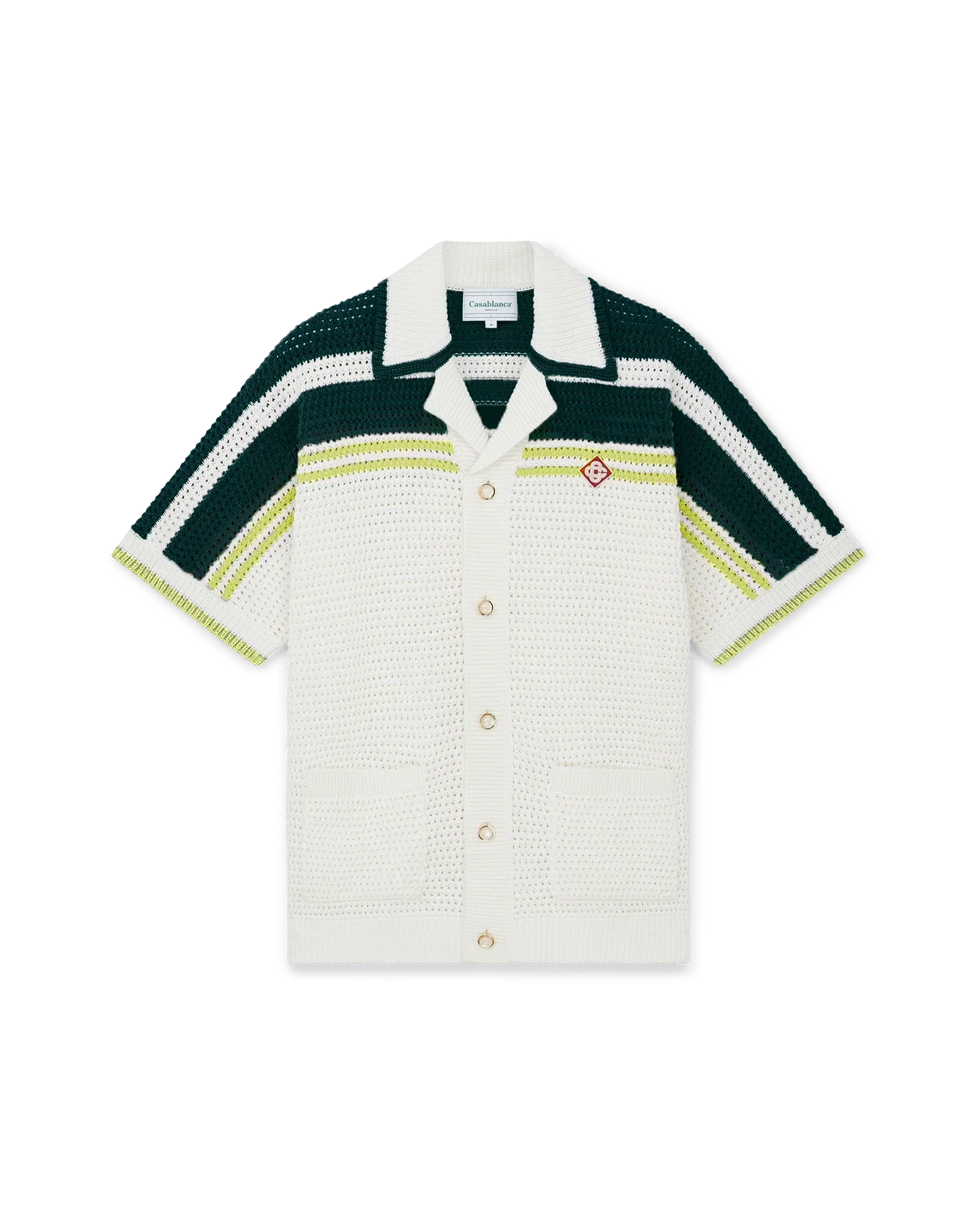 Tennis Short Sleeve Crochet Shirt | Casablanca Paris | Image 1