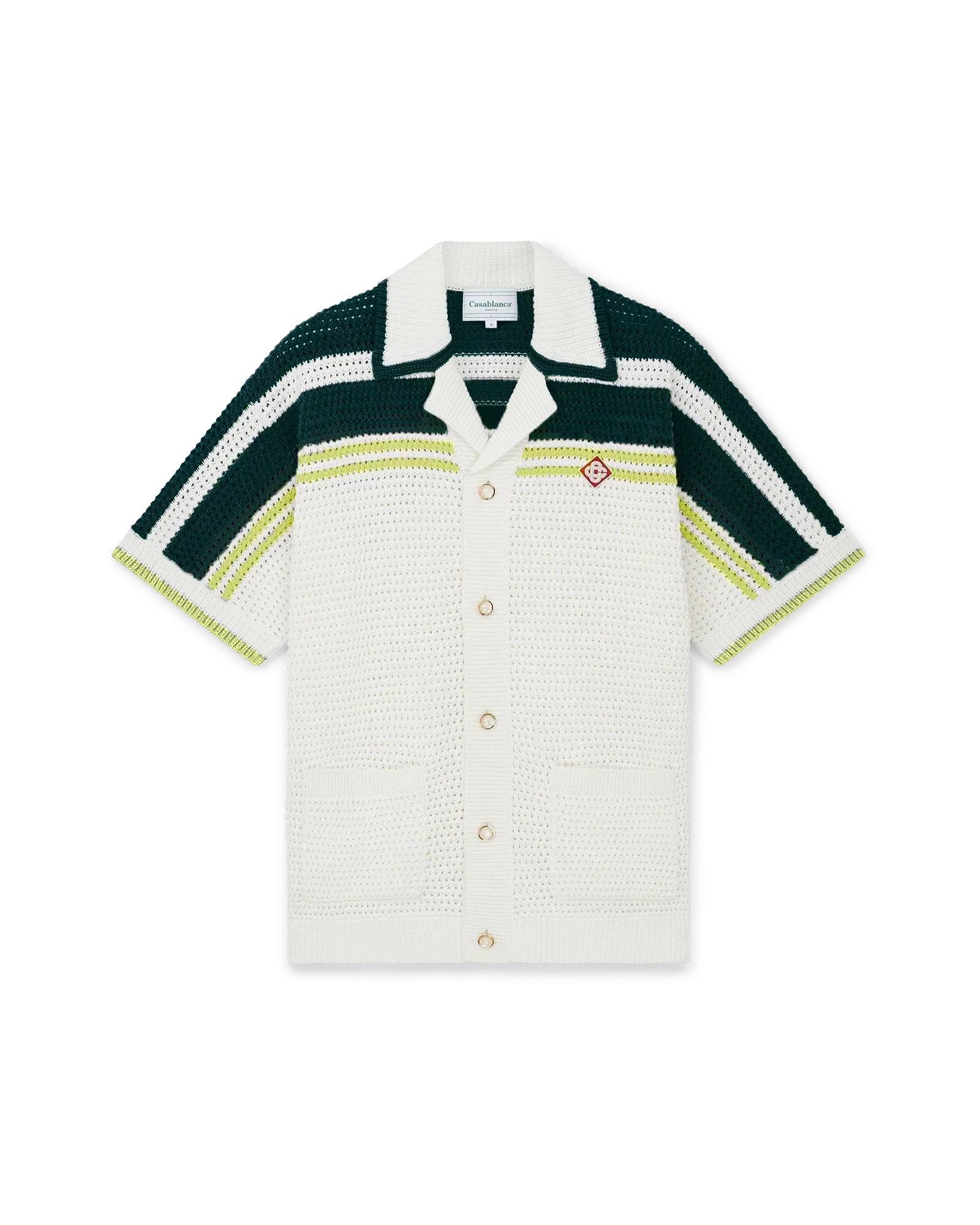Tennis Short Sleeve Crochet Shirt | Casablanca Paris | Image 1