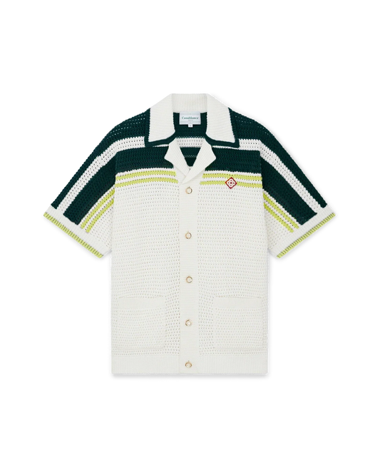 Tennis Short Sleeve Crochet Shirt | Casablanca Paris | Image 1