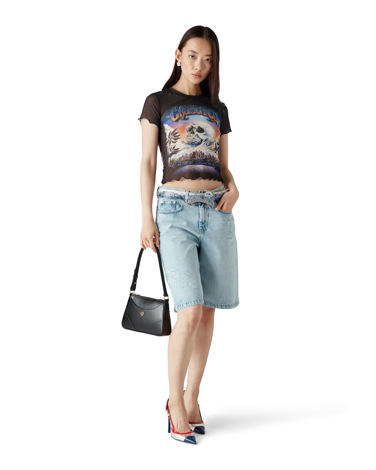La Prémonition Mesh Short Sleeve T-Shirt | Casablanca Paris | Image 2