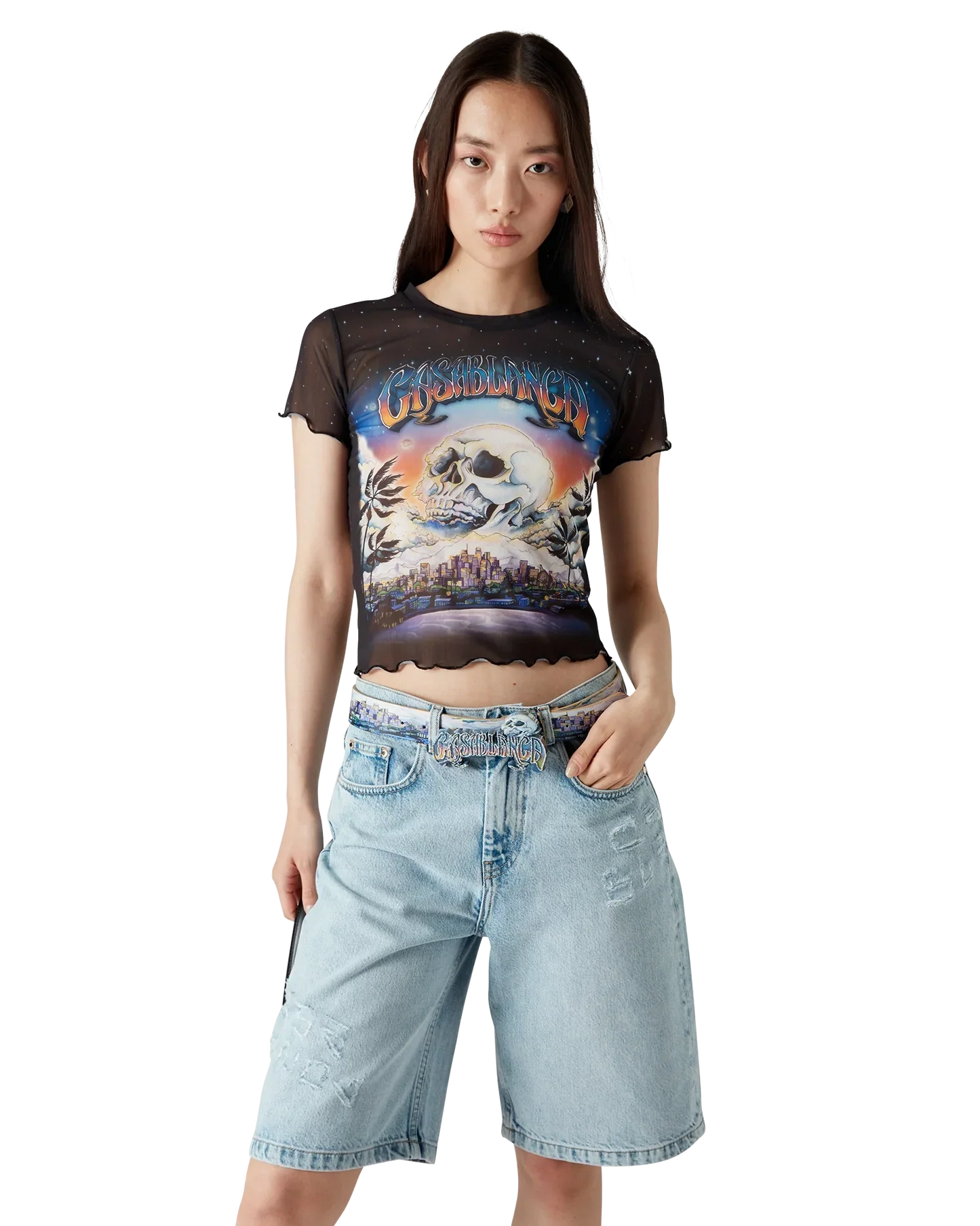 La Prémonition Mesh Short Sleeve T-Shirt | Casablanca Paris | Image 4