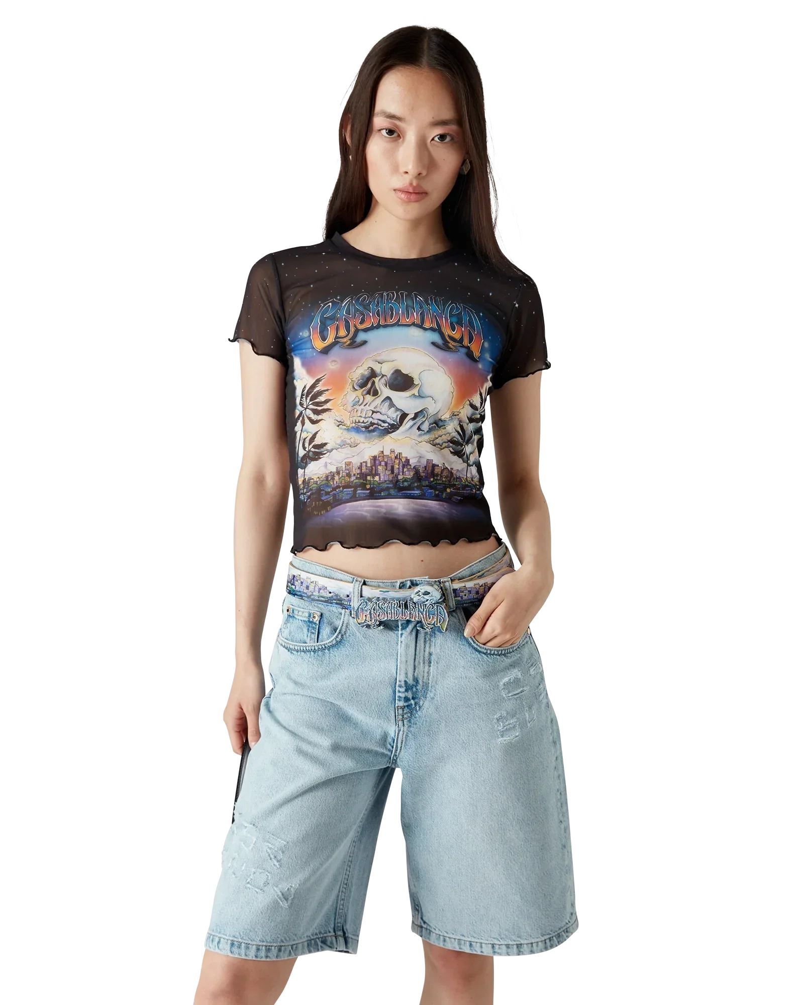 La Prémonition Mesh Short Sleeve T-Shirt | Casablanca Paris | Image 4