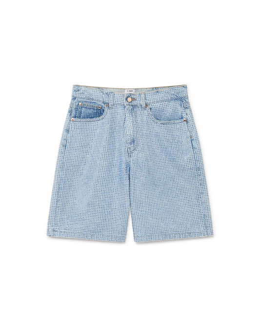 Crystal Embellished Denim Shorts | Casablanca Paris | Image 1