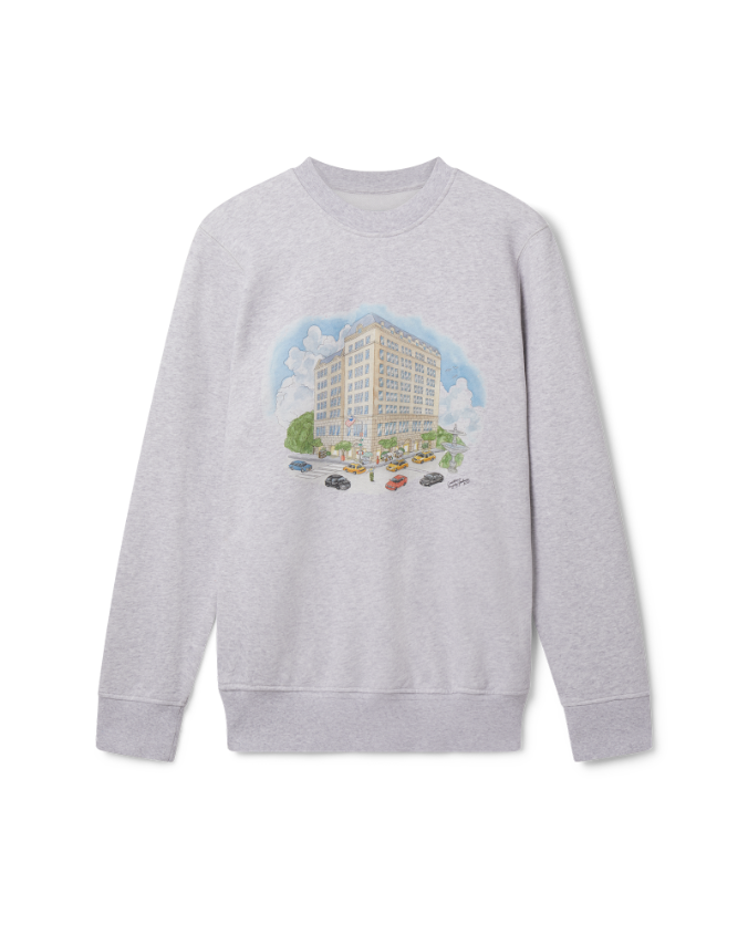 Grey Marl Fifth Avenue Sweatshirt | Casablanca Paris | Image 1