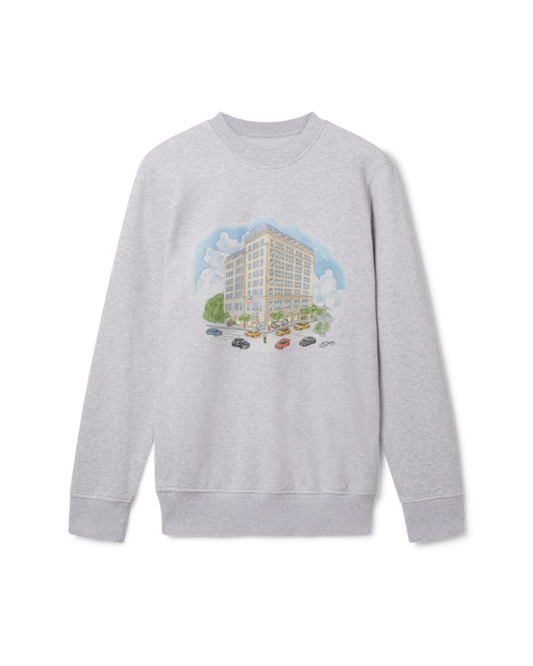 Grey Marl Fifth Avenue Sweatshirt | Casablanca Paris | Image 1